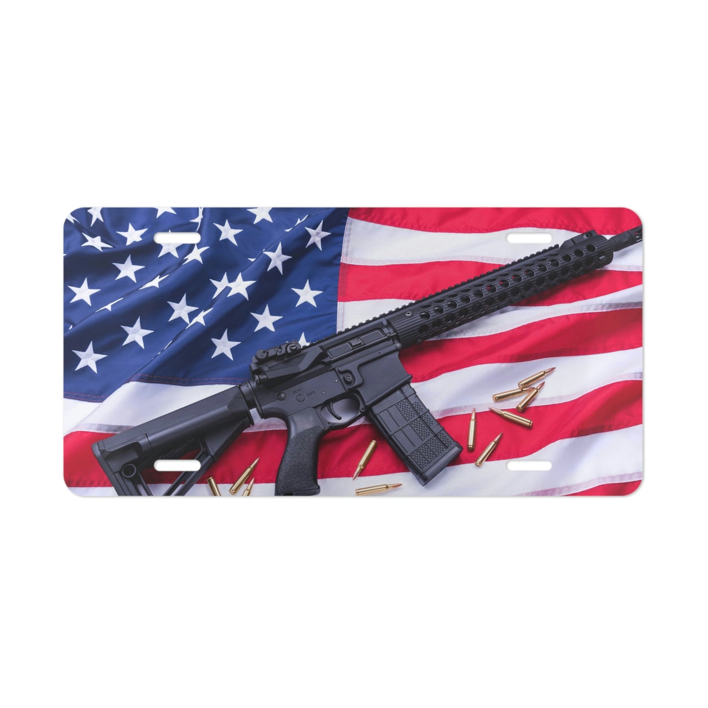 AR 15 with the US Flag