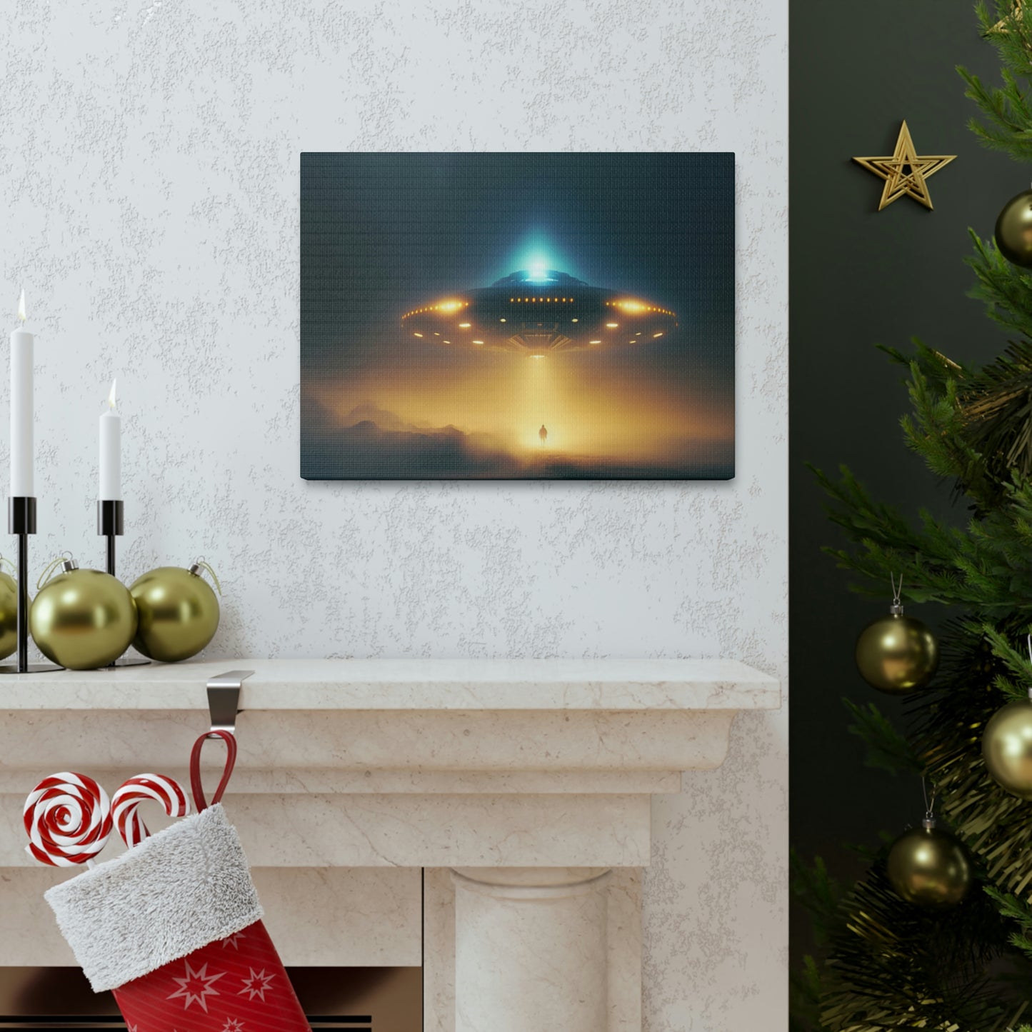 Alien Abduction Canvas Gallery Wraps