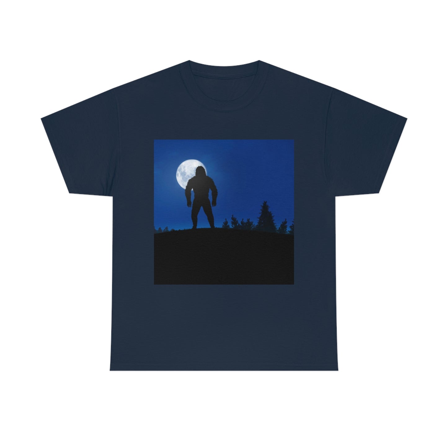 Moonlight stroll Bigfoot Unisex Heavy Cotton Tee