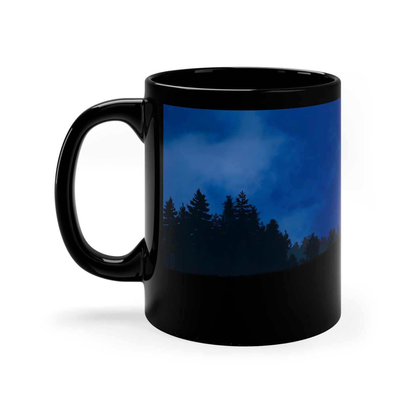 Moonlight Stroll 11oz Black Mug