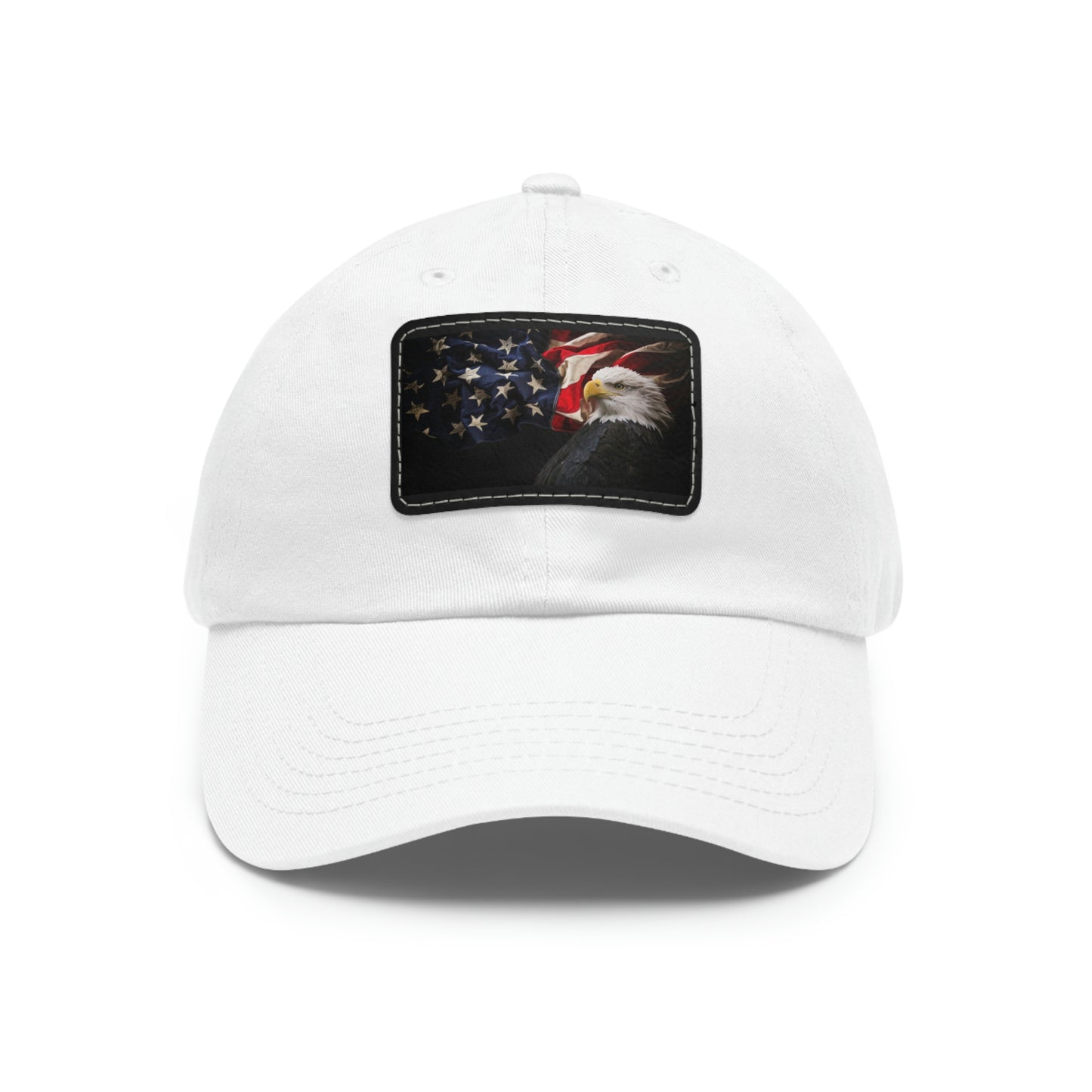 Patriotic Hat with Leather Patch